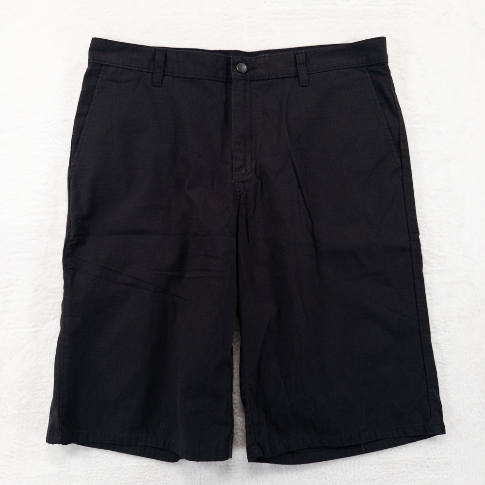 Dickies Shorts Mens Size 34 Black Ripstop Cotton Workwear Utility Casual